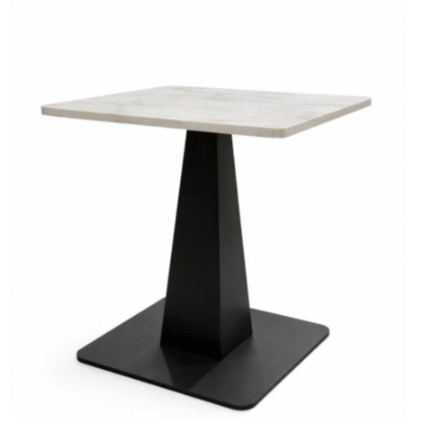 Modern Marble-Top Pedestal Side Table