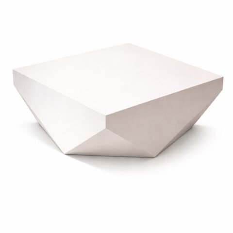 Geometric white tea table