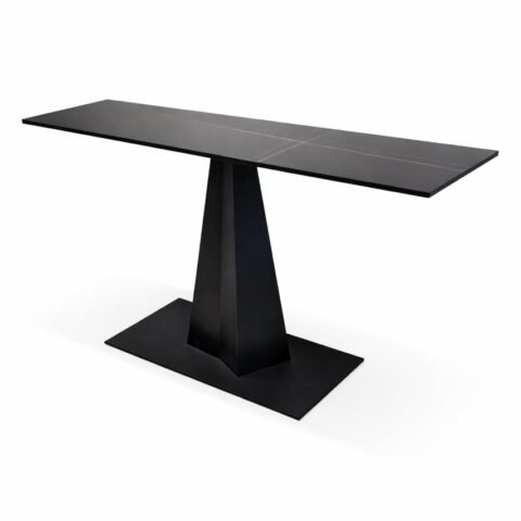 Geometric Pedestal Console Table
